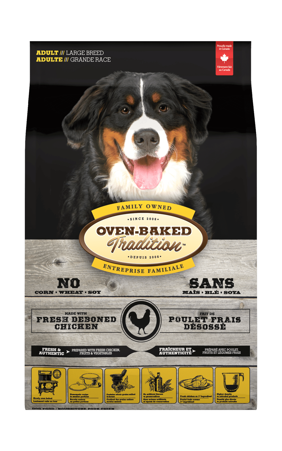 The best and healthiest dog food for large breeds Chicken Oven Baked