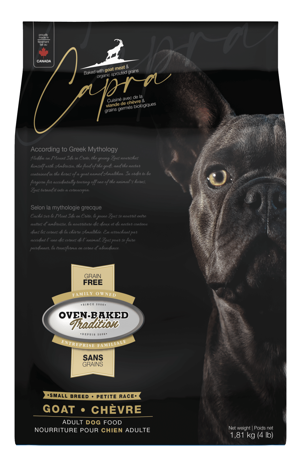 GRAIN FREE FOOD FOR SMALL BREED ADULT DOGS GOAT Oven Baked